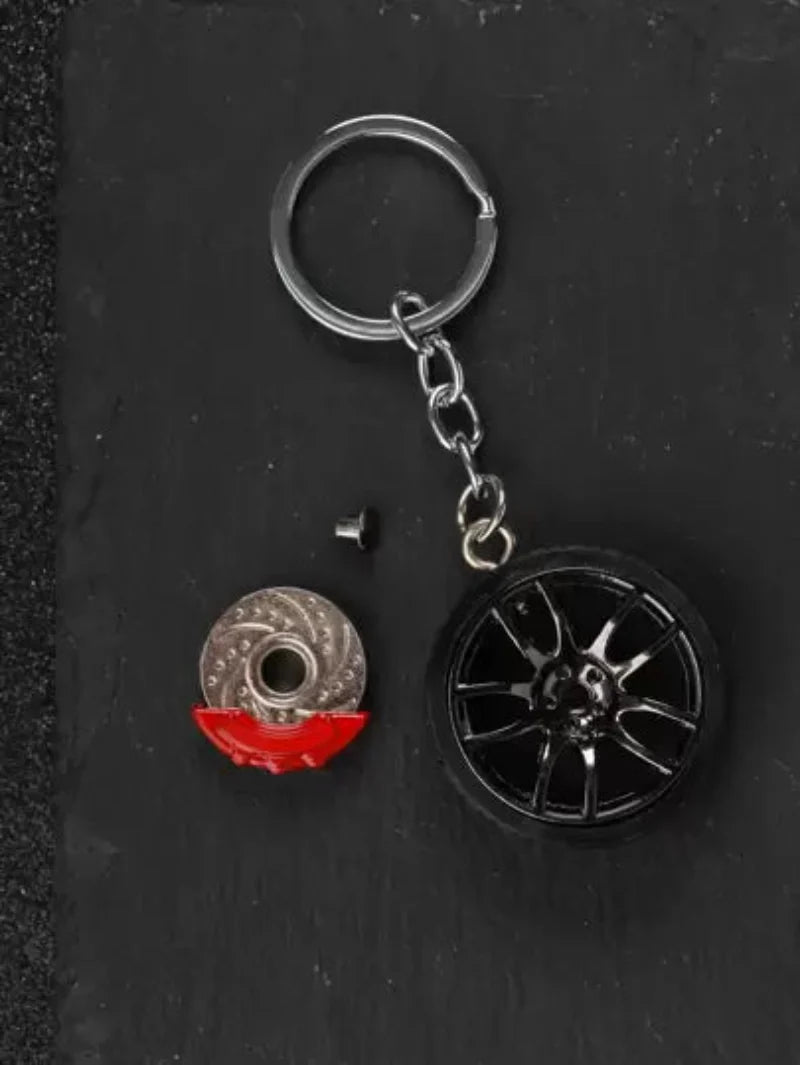 Men Wheel Charm Keychain