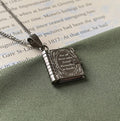 Openable Book Chain Pendant Necklace