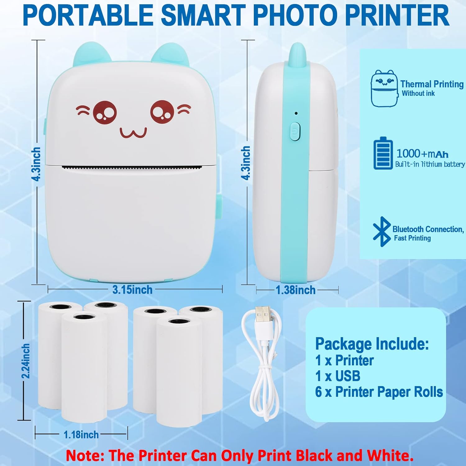 Portable Mini Thermal Printer