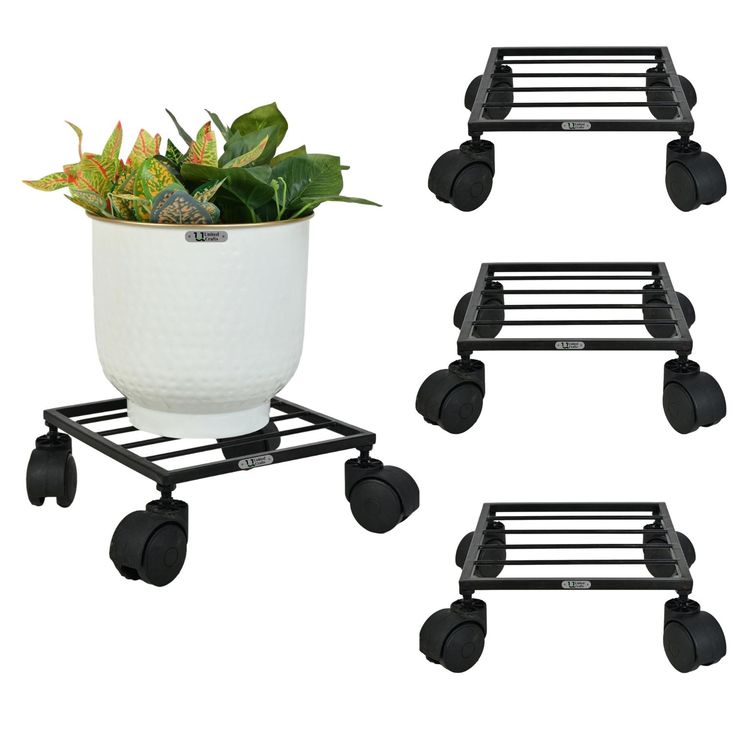 Rozy Wheel Pot Stands for Planters