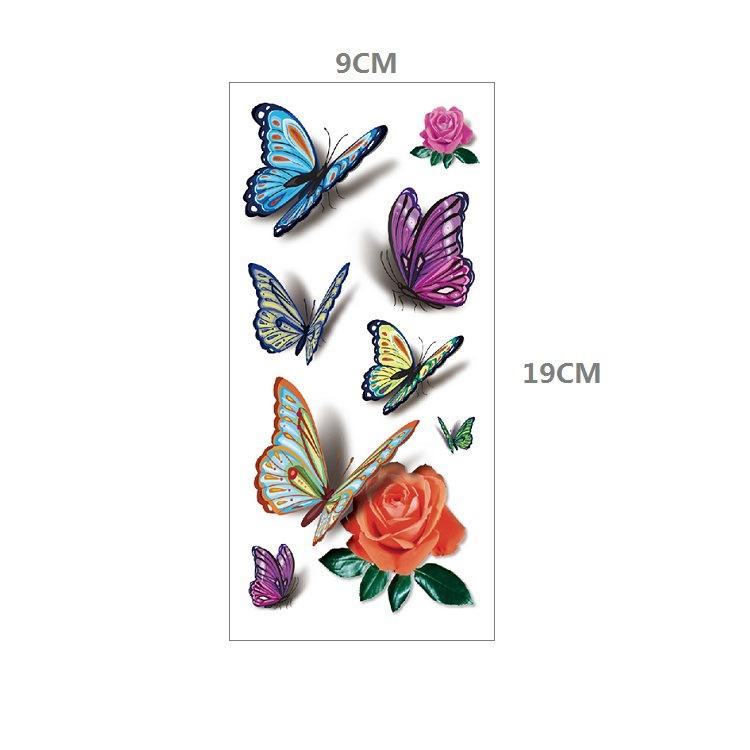 Flower Butterfly Temporary Tattoo Sticker