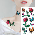 Flower Butterfly Temporary Tattoo Sticker