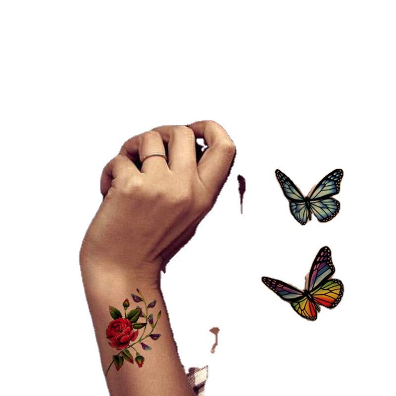 Flower Butterfly Temporary Tattoo Sticker