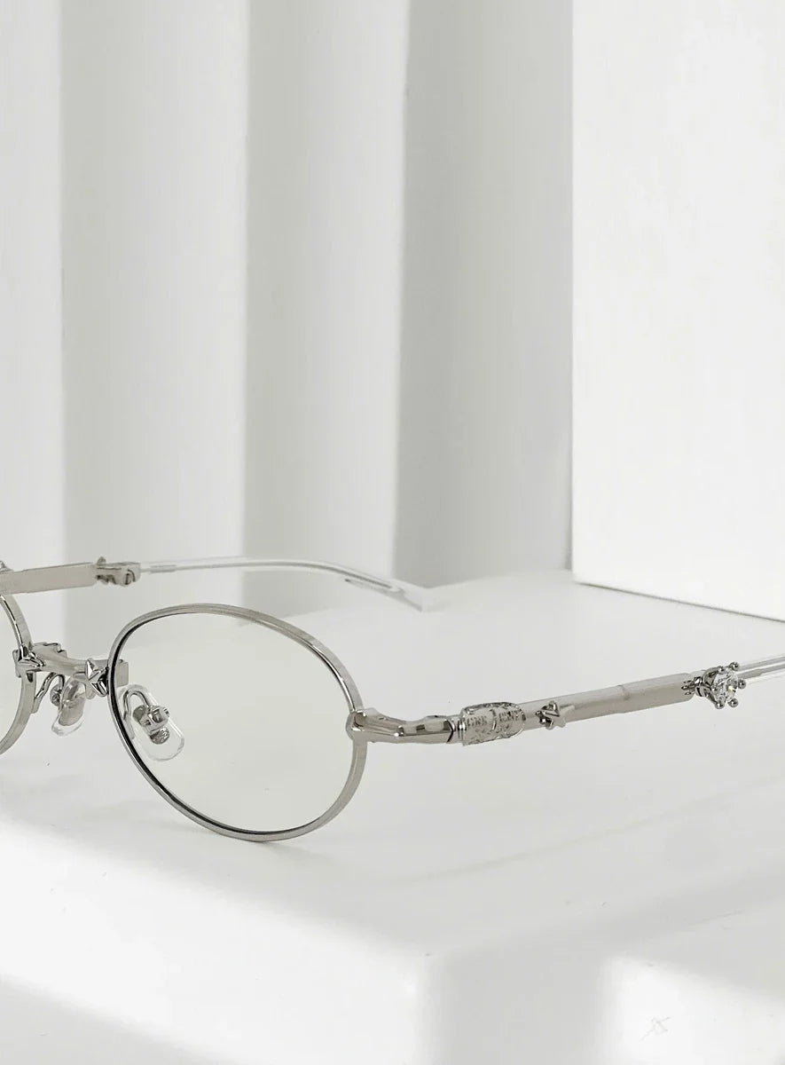 Crystal Orbit Foldable Round Glasses
