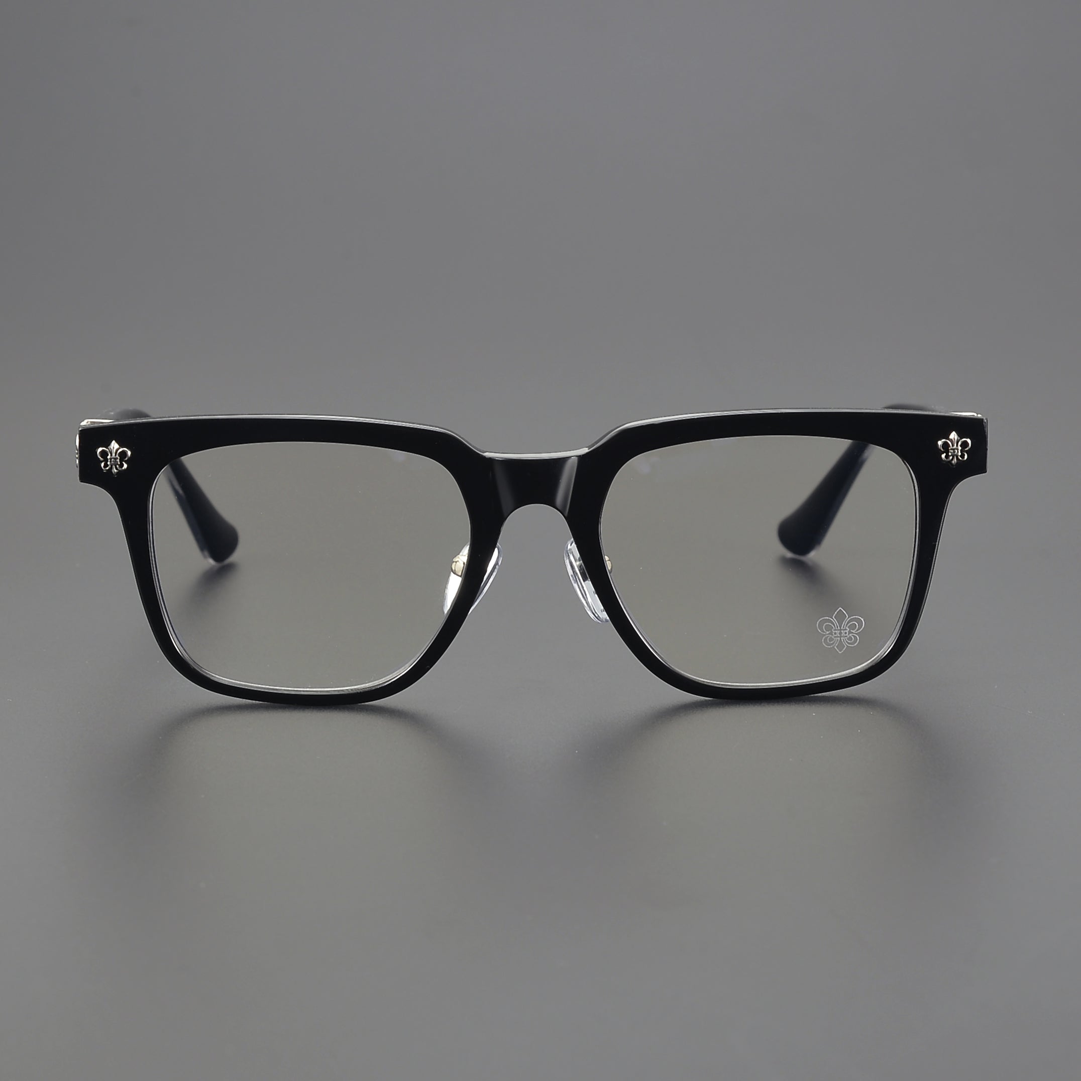 Unisex Rimless UV Crystal Chrome Glasses
