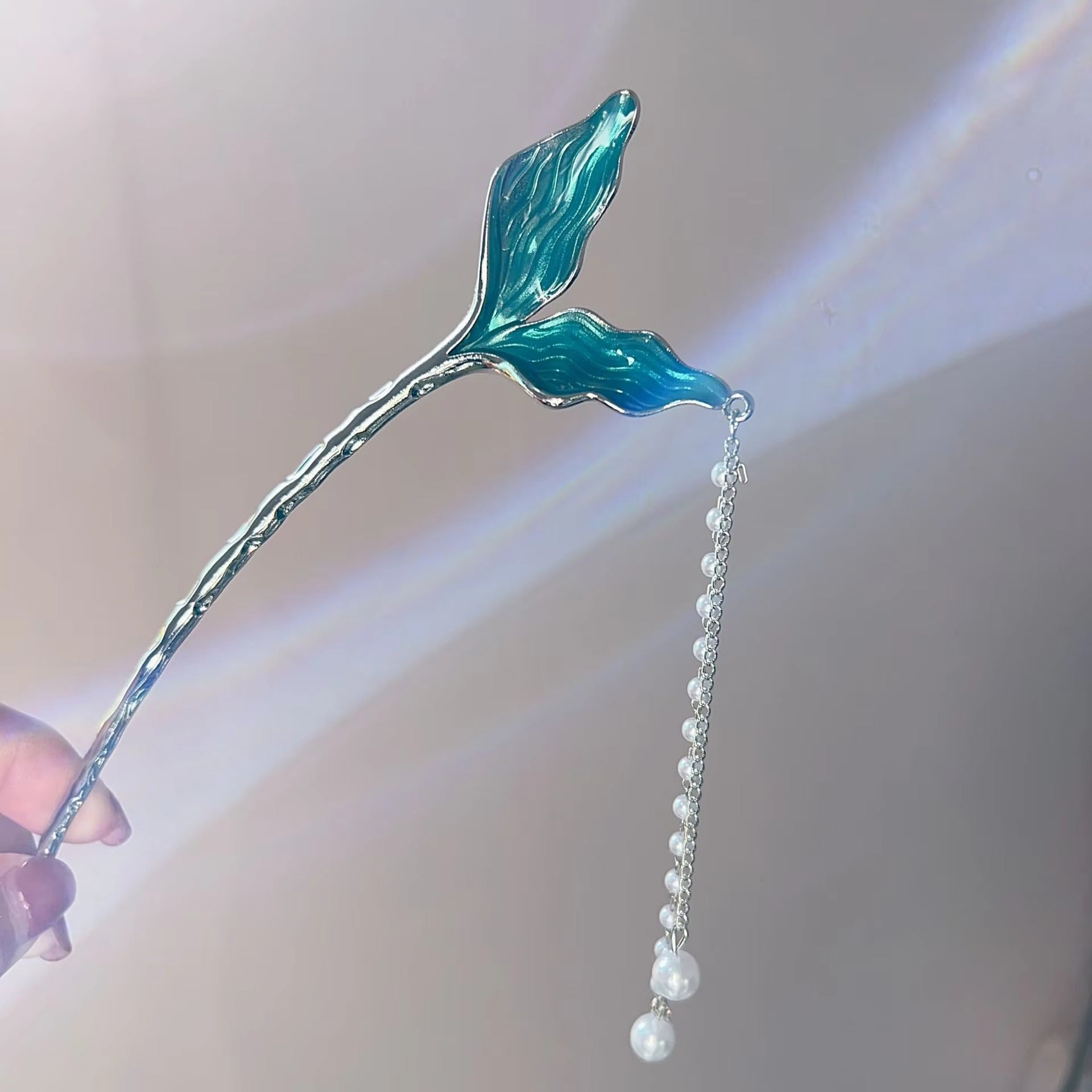 Pearl Mermaid Tail Hair Pins 🧜🏽‍♀️