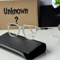 Unisex Rimless UV Crystal Chrome Glasses